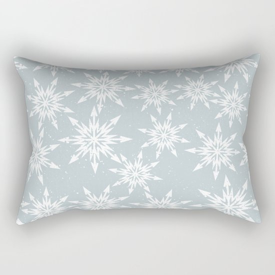 Merry Christmas Wintertime - Snowflakes pattern Rectangular Pillow