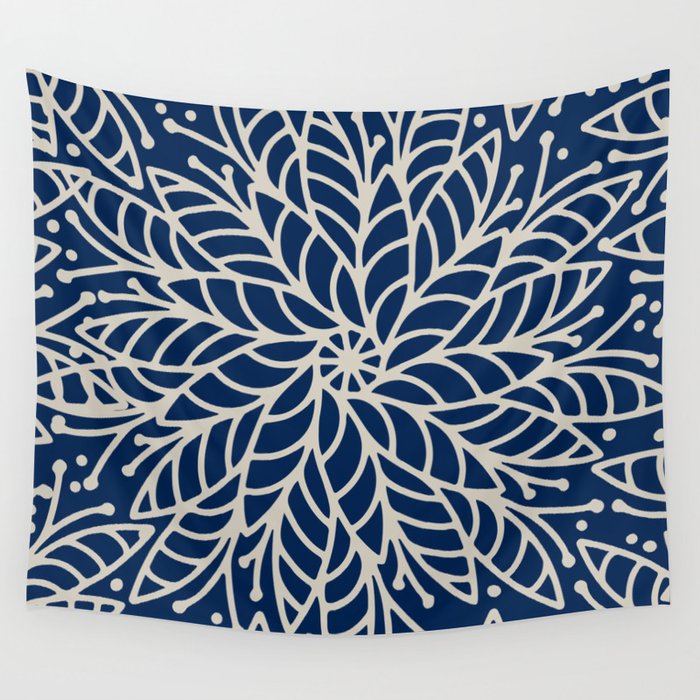 Navy blue hot sale mandala tapestry