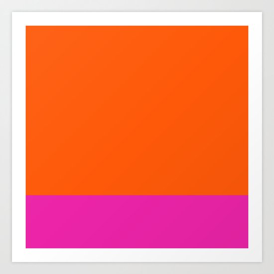 Orange & Pretty in Pink Art Print