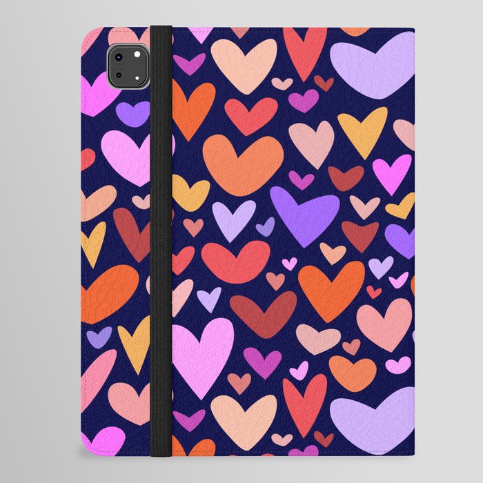 Valentine's Hearts Pattern Love Romantic February Gifts for Her iPad Folio Case