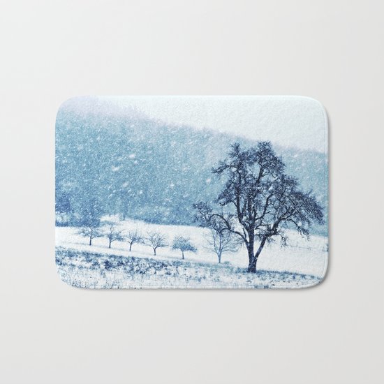 Old pear tree (cool edition) Bath Mat