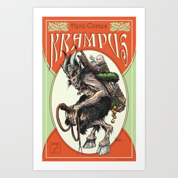 "Here Comes Krampus" Art Print