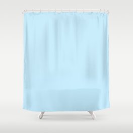 Pastel Blue - Light Pale Powder Blue - Solid Color Shower Curtain