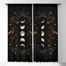 Moonlight Garden - Winter Brown Blackout Curtain