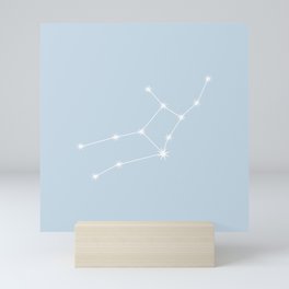 VIRGO Pastel Blue – Zodiac Astrology Star Constellation Mini Art Print