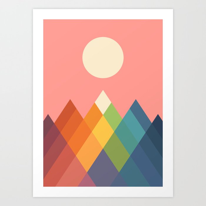 Rainbow Peak Art Print