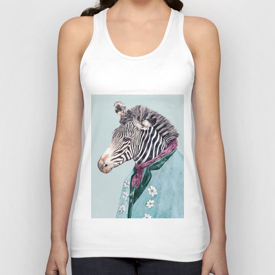 Zebra Unisex Tank Top