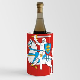 State Flag of Lithuania Knight On Red Wine Chiller