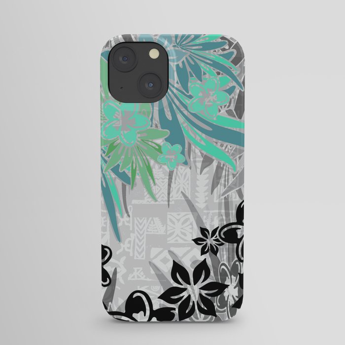 Hawaiian Teal Tropical iPhone Case