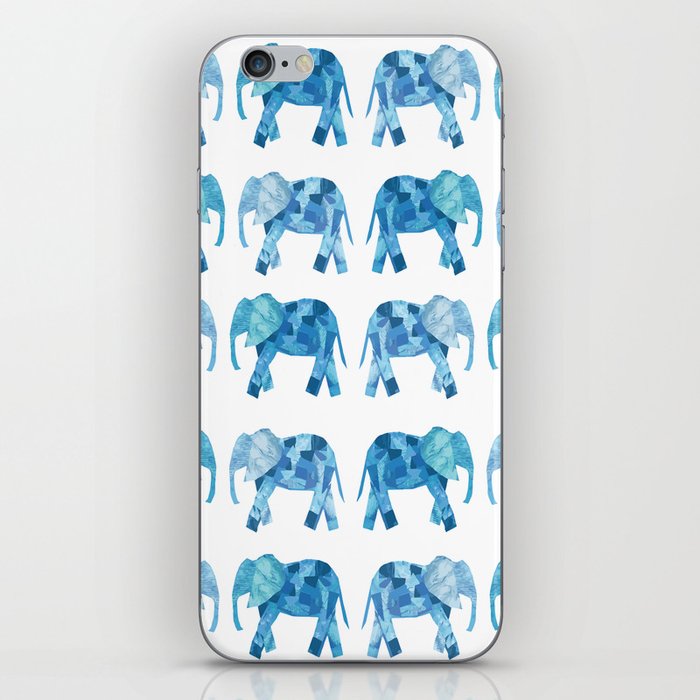 Blue Elephants iPhone Skin