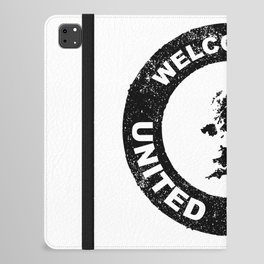 Rubber Ink Stamp Welcome To United KIngdom iPad Folio Case