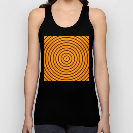 Circles within - Orange Unisex Tank Top