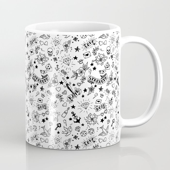 Traditional Tattoo Coffee Mug By Mrfred Society6 Traditional Tattoo Coffee Mug
