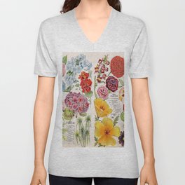 Iowa Seed Co vintage flowers V Neck T Shirt