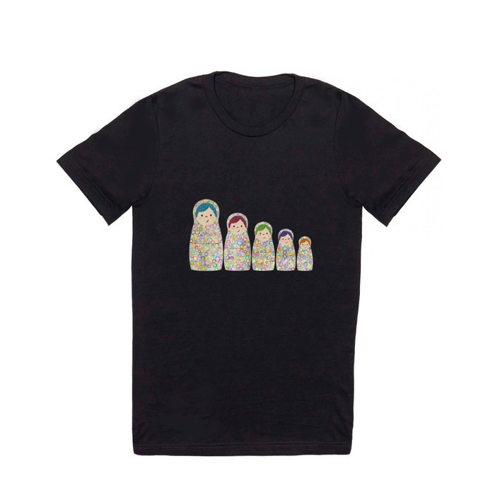 Rainbow Matryoshka Nesting Dolls T Shirt