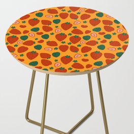 Spring Strawberry (Yellow background) Side Table