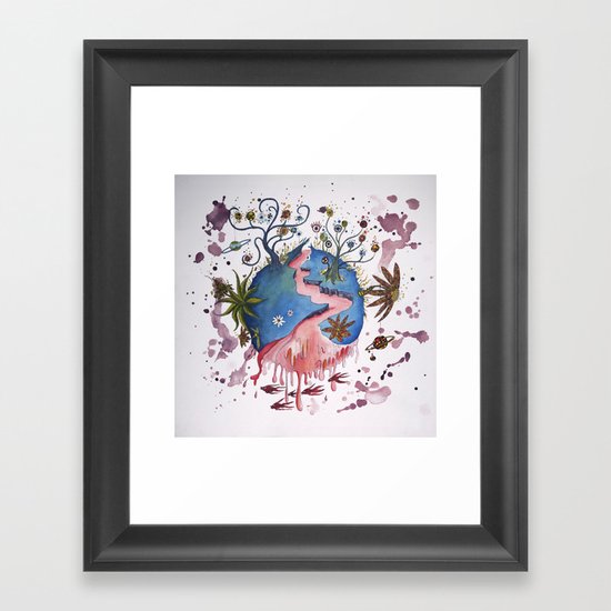 The strange planet Framed Art Print