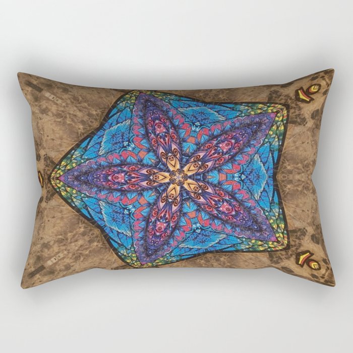 Puzzled Meerfish Rectangular Pillow