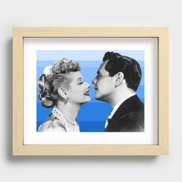lucy and desi blue Recessed Framed Print