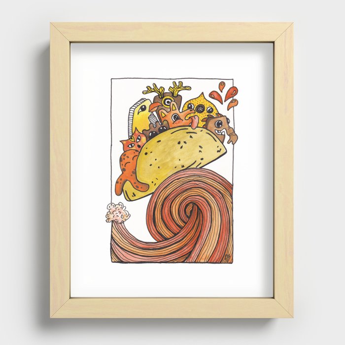 Creature Taco Recessed Framed Print