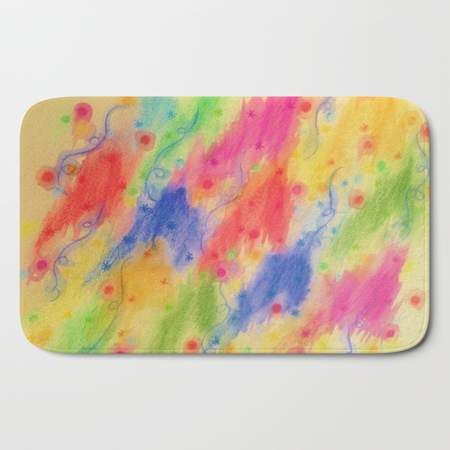 Seeing Stars 2 Yellow Rainbow Pretty Starry Sky Abstract