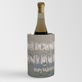 Rainy Day Typography Henry Wadsworth Longfellow Quote Wine Chiller