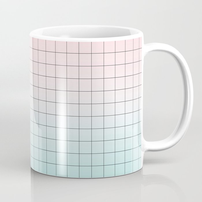 Millennial Pink and Light Blue Geometry Coffee Mug