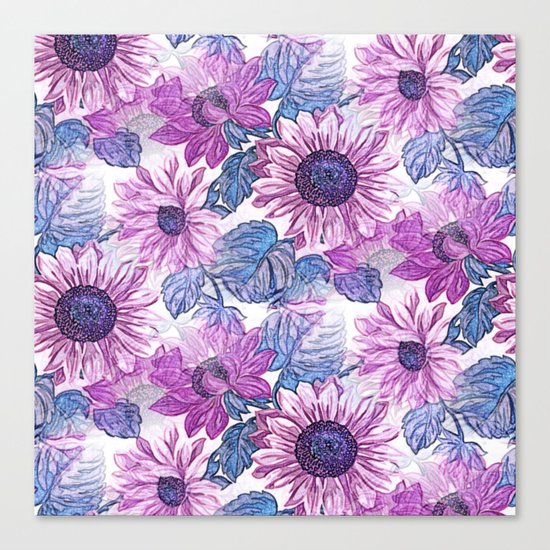 Dusty Pink Flowers Canvas Print