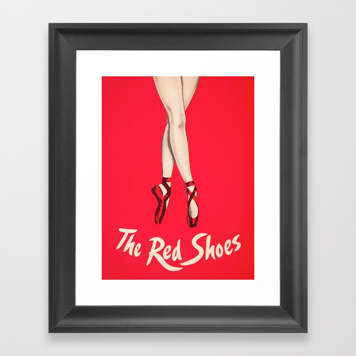 Hot Red Shoes Glamour and Fashion Vintage Dance Poster Art Print Wall Decor Framed Art Print