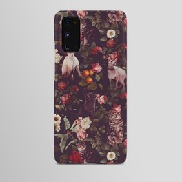 Cat and Floral Pattern Android Case