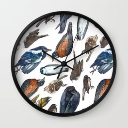 Dead Bird Pattern Wall Clock