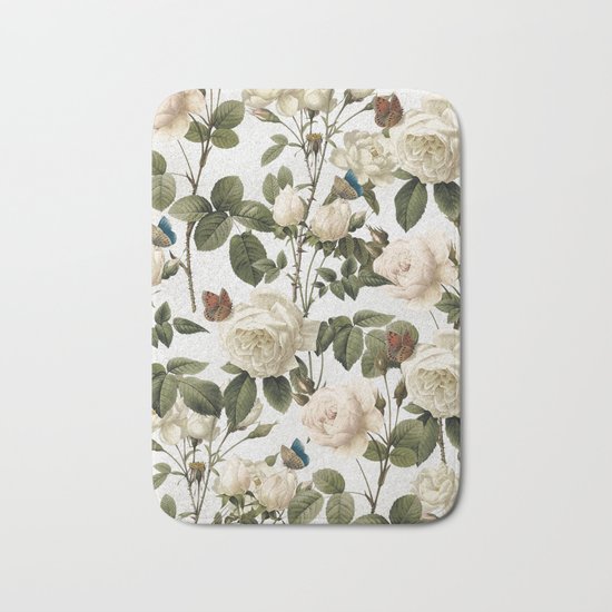 ROSES AND BUTTERFLIES 2 Bath Mat