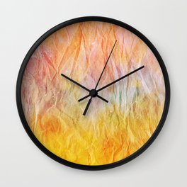 Crumpled Paper Textures Colorful P 54 Wall Clock