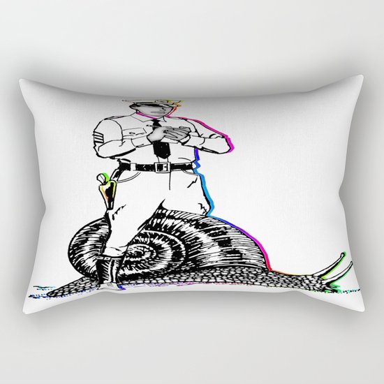 Police and snail Rectangular Pillow