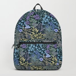 Watercolor Jungle with surreal lush foliage and Flowers Tropical Backpack