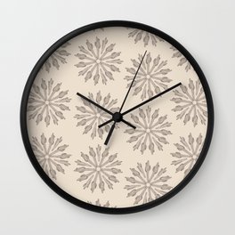 Saguaro Floral/Desert Snowflake Wall Clock