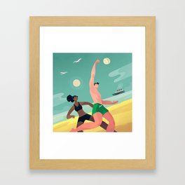 Beach Volleyball Framed Art Print