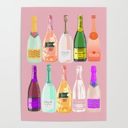 Champagne girl Poster
