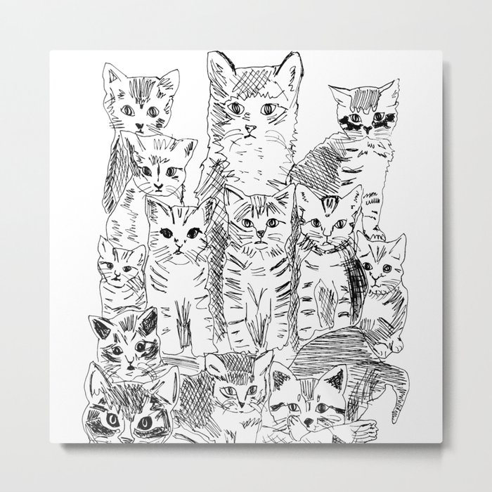 A bunch of cats Metal Print