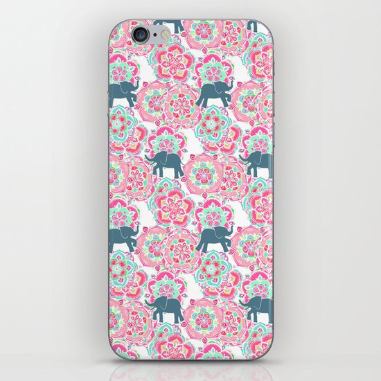 Tiny Elephants in Fields of Flowers iPhone & iPod Skin