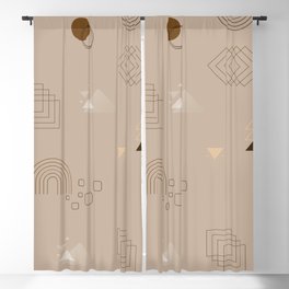 Nude Minimalist Pattern Blackout Curtain