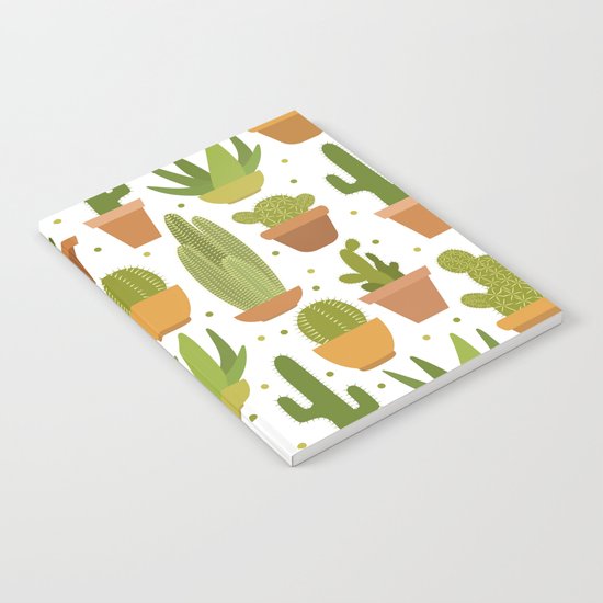 Cactuses white pattern Notebook