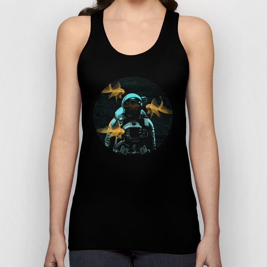 astronauts and goldfish Unisex Tank Top
