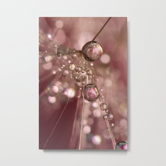 Raspberry Dandy Sparkles Metal Print