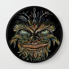Forest Elemental Color Wall Clock