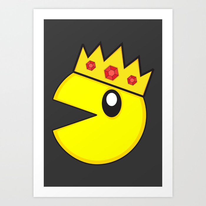 Pac Men Pacman King Art Print By Hrwilliams Society6