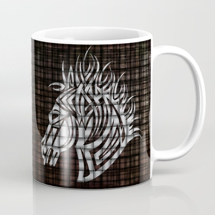 Industrial Stylized Horse Head Coffee Mug