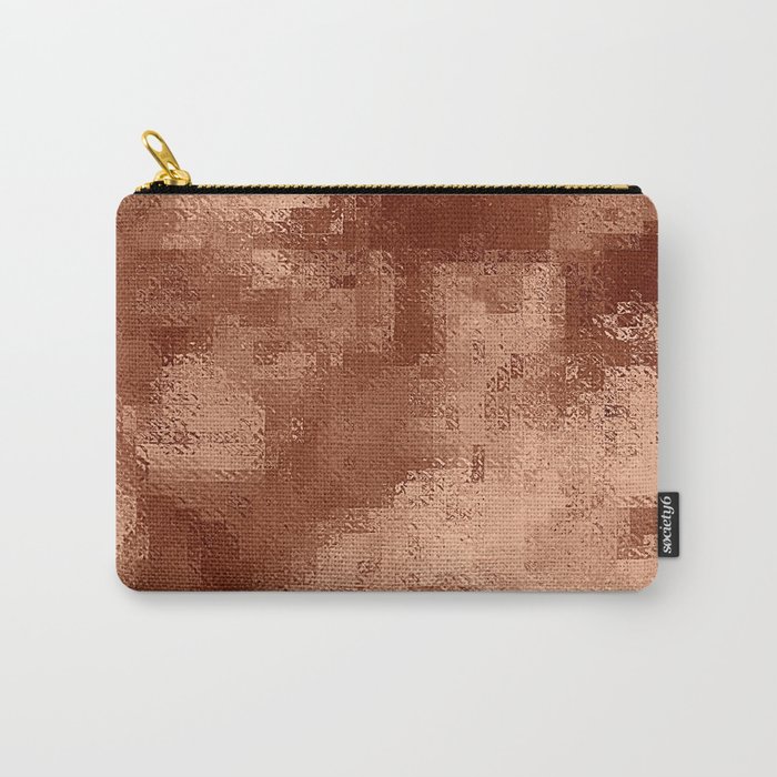 Pixillated Copper Foil Carry-All Pouch