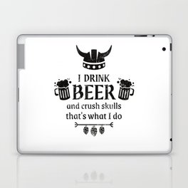 Viking Beer Drinker Funny Saying Laptop Skin