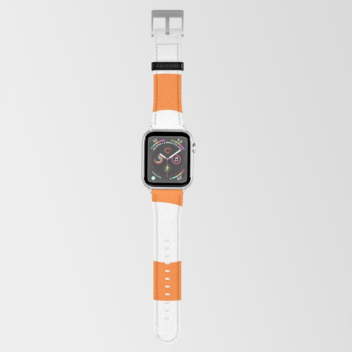 Number 3 (Orange & White) Apple Watch Band
